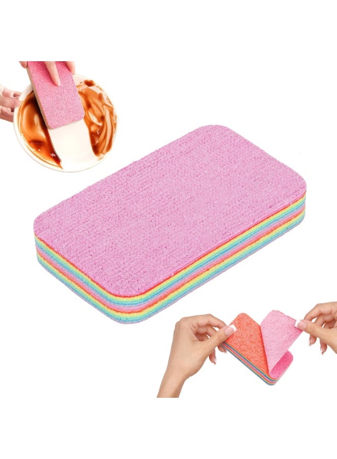 Super Absorbent 12-Layer Microfiber Sponge Block, Tearable for Multiple Uses, Multi-Color Rainbow Design Drip-Free Large Sponges for Home, Kitchen, Bathroom, Damp Dusting & All-Purpose Clean - Image 1