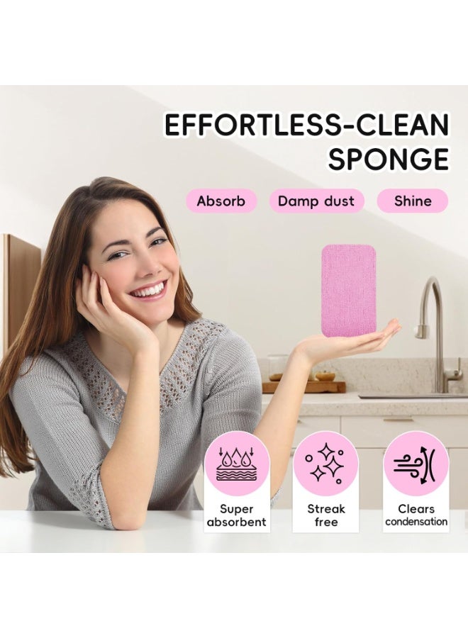 Super Absorbent 12-Layer Microfiber Sponge Block, Tearable for Multiple Uses, Multi-Color Rainbow Design Drip-Free Large Sponges for Home, Kitchen, Bathroom, Damp Dusting & All-Purpose Clean - Image 2