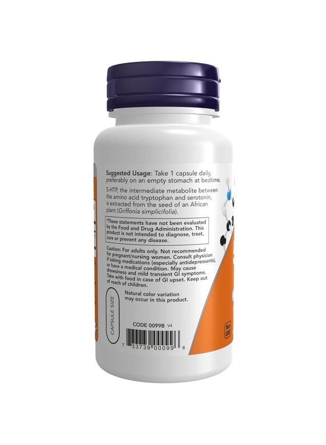 now Supplements, 5-HTP (5-hydroxytryptophan) 50 mg, Neurotransmitter Support*, 90 Veg Capsules - Image 3