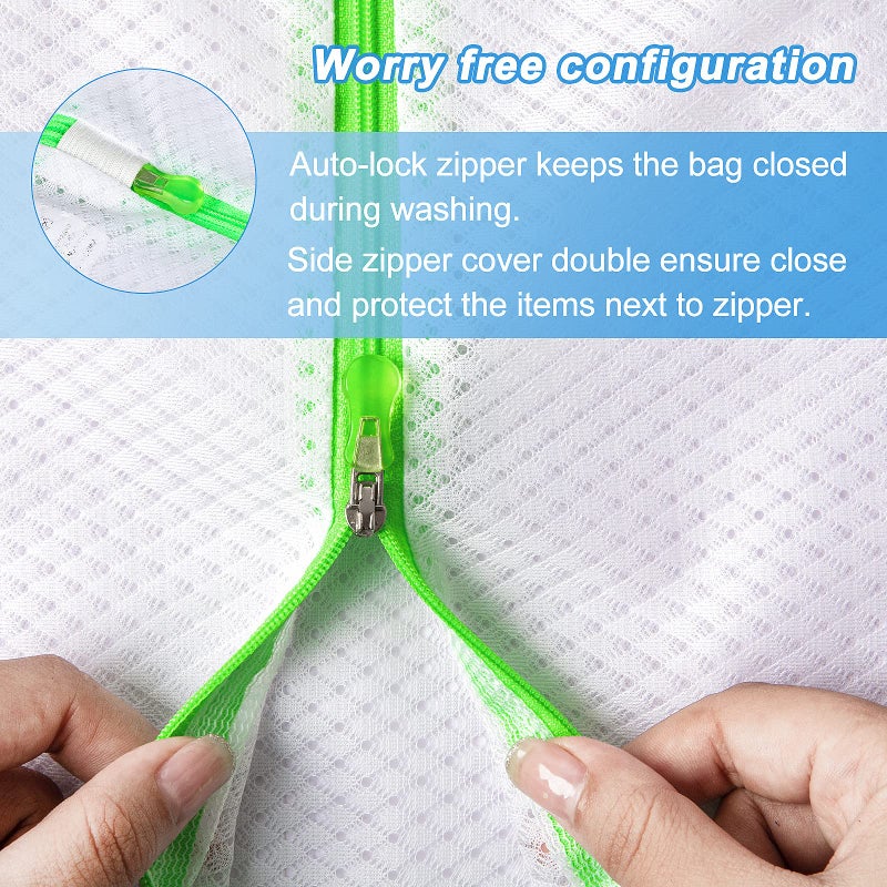 GOGOODA Mesh Laundry Bags, Delicates Washing Bags for Sweater Blouse Hosiery Bras Premium Wash Bags for Travel Storage Organization (7 Set) - Image 3