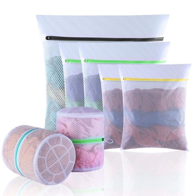 GOGOODA Mesh Laundry Bags, Delicates Washing Bags for Sweater Blouse Hosiery Bras Premium Wash Bags for Travel Storage Organization (7 Set) - Image 1