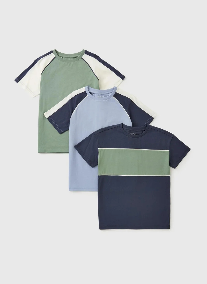 ماتلان 3 Pack Boys Multicolour Cut & Sew T-Shirts