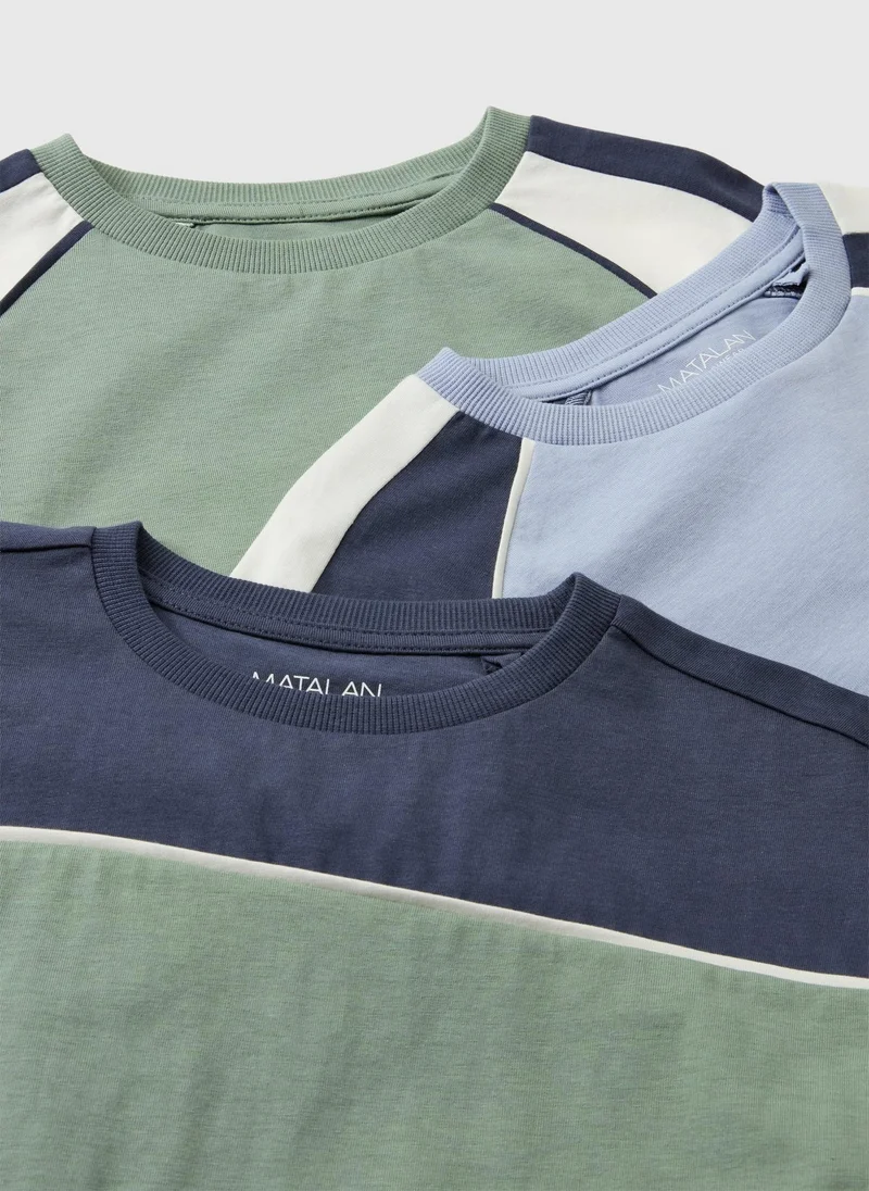 ماتلان 3 Pack Boys Multicolour Cut & Sew T-Shirts