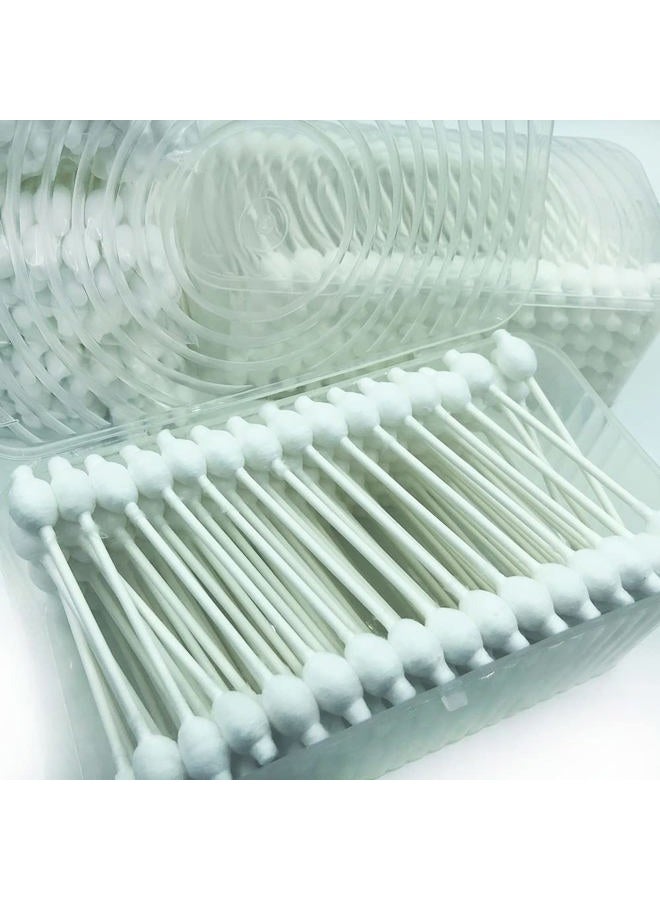 CGR 400pcs Baby Safety Cotton Swabs with Large Tips for Newborn, Babies, Kids, Children, 100% Organic Cotton, White Paper Sticks, 5 Pack of 80 Swabs Total(2 Boxes and 3 Bags) - Image 4