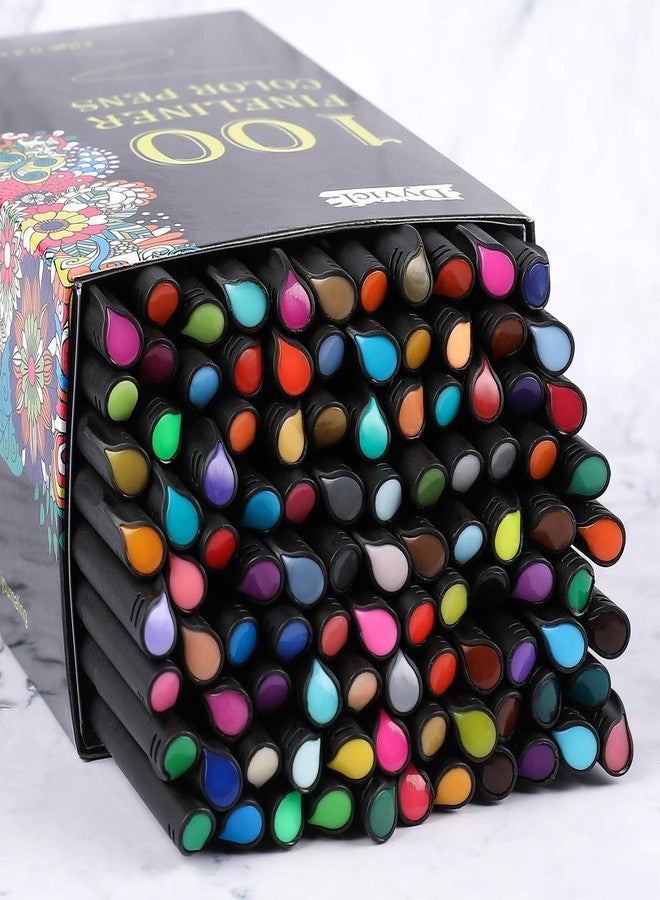 Dyvicl Fineliner Pens, 100 Colors 0.4mm Fineliner Color Pen Set Fine Point Markers Drawing Pens for Journaling, Note Taking, Calendar, Adult Coloring - Image 2