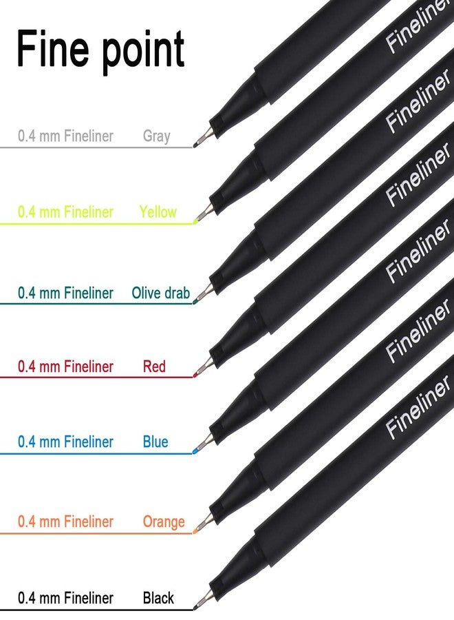 Dyvicl Fineliner Pens, 100 Colors 0.4mm Fineliner Color Pen Set Fine Point Markers Drawing Pens for Journaling, Note Taking, Calendar, Adult Coloring - Image 3
