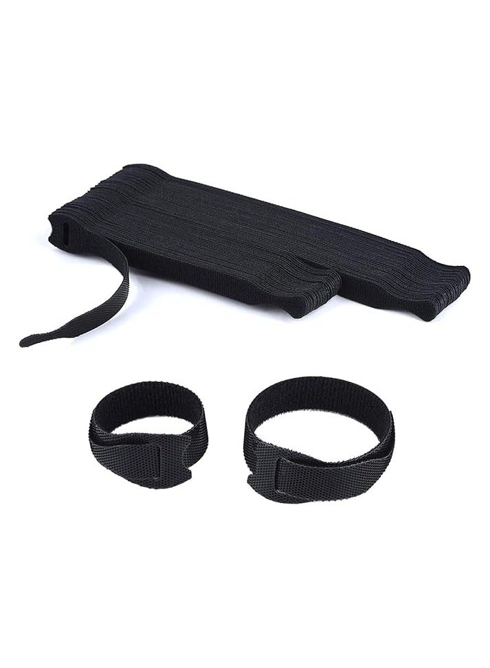 KASTWAVE Cable Tie, 60Pcs Black Reusables Premium Nylon Adjustable Wire Ties Cable Straps, for Cord Management and Desk or Office Organization, 6 inch and 8 inch (30pcs 6" & 30pcs 8")  - Image 1