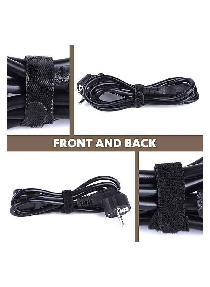 KASTWAVE Cable Tie, 60Pcs Black Reusables Premium Nylon Adjustable Wire Ties Cable Straps, for Cord Management and Desk or Office Organization, 6 inch and 8 inch (30pcs 6" & 30pcs 8")  - Image 4