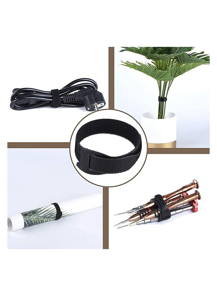 KASTWAVE Cable Tie, 60Pcs Black Reusables Premium Nylon Adjustable Wire Ties Cable Straps, for Cord Management and Desk or Office Organization, 6 inch and 8 inch (30pcs 6" & 30pcs 8")  - Image 5