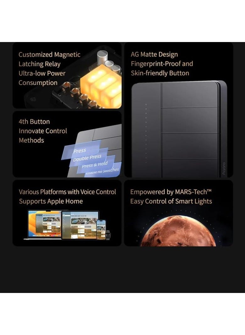 Aqara Smart Wall Switch Z1 Pro quad rocker  - Image 3