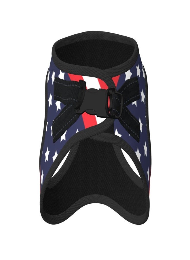 AZIYFBR American Star Flag No Pull Dog Harness and Leash Set, Reflective Vest for Small Dogs, Adjustable Breathable Cute Classic Mesh Puppy Harness for Walking Hiking,Large - Image 4