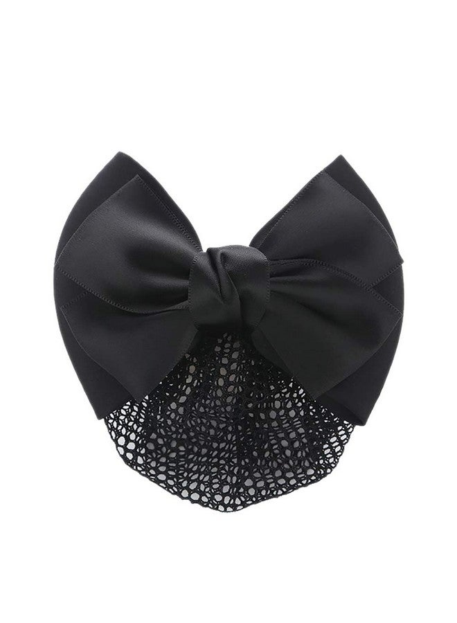 GSHLLO 2 Pcs Bowknot Hair Snood Net Barrette Bun Cover Bow Hair Clip Xmas Gifts for Women Lady - Image 5
