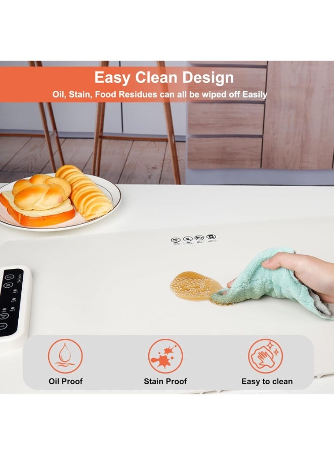 Relex Silicone Electric Warming Tray 23.6”x15”, Portable Food Warmer with Adjustable Temp, Ideal for Buffets, Parties, Foldable Food Warming Mat for Catering & Home Use - Image 4