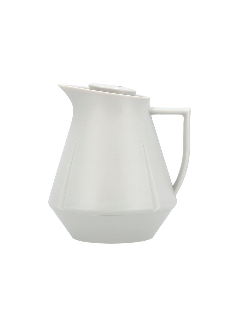 Dallaty Plastic Vacuum Flask Light Grey 1L - Image 1