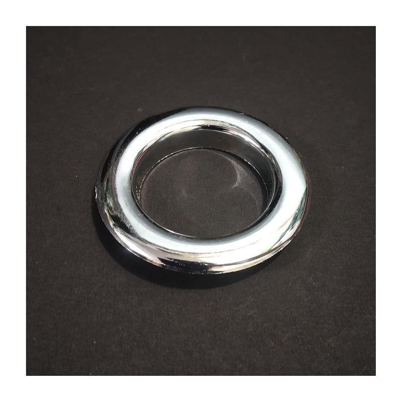 Shuttle SHUTTLE Curtain Rings/Eyelets Shiny Silver Plastic Eyelet with Lock (Suitable for 1 inch rods) (25)  - Image 1
