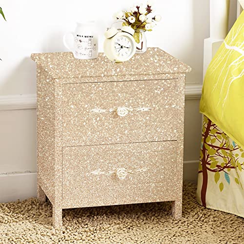 Kitico Glitter Champagne Peel and Stick Wallpaper - Self Adhesive Contact Paper for DIY Decoration 17.7"x197" - Image 5