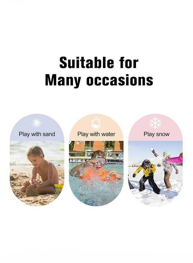 دوركو مجموعة ألعاب الشاطئ من السيليكون للأطفال مع حقيبة محمولة، مجموعة شاطئية صيفية مع دلو وقوالب رملية للصغار، صندوق رمال خارجي للبنات والأطفال. - Image 3