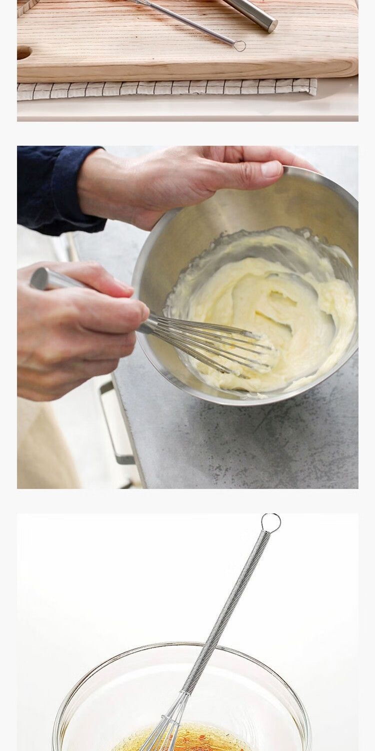 YOSHIKAWA Japanese Large 26cm Stainless Steel Egg Whisk - Baking  Tool - Image 3