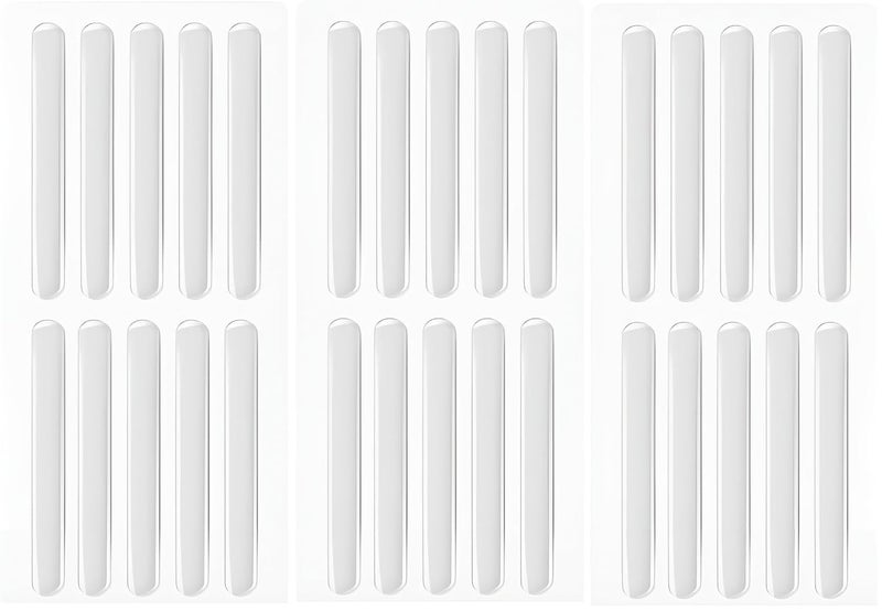SPOLIK Silicone Door Bumper Guards Clear Rubber Self Adhesive Wall Protector Cabinet Drawer Safety Stoppers 15 Pieces Pack of 30 - Image 1