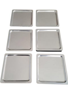 6-Piece Luxury Stainless Steel Square Tea, Coffee, Cake Serving Tray Decorative Presentation Tray - pzsku/Z8D53A49CBEF5CE5C4BDAZ/45/_/1736446972/4ed5e79b-62ba-4bd8-a207-7ca6281e1199