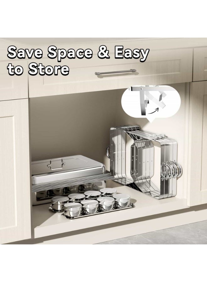 Anmi 4 Packs Chafing Dish Buffet Set Stainless Steel, 9QT High Grade Food Warmer for Buffet, Chafers and Buffet Warmers Sets for Birthday, Wedding - Image 5