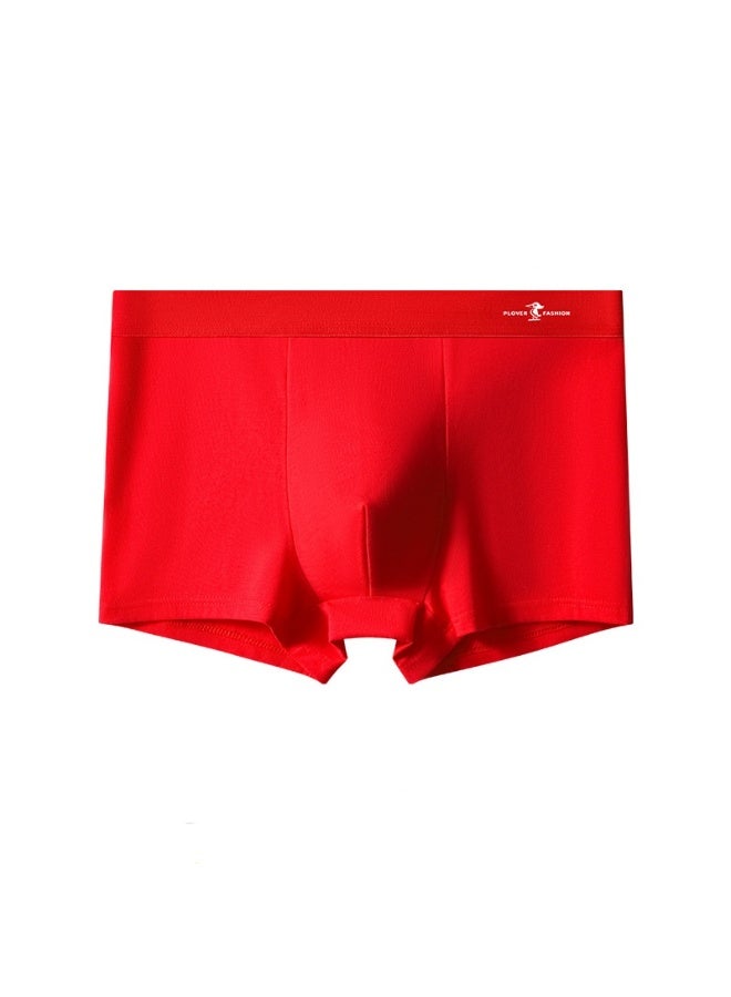 Hello 4-piece Men's Flat Corner Underpants Breathable Elastic Cotton Moisture Absorbing Comfortable Underwear Modern Fit Low Waist - Image 5