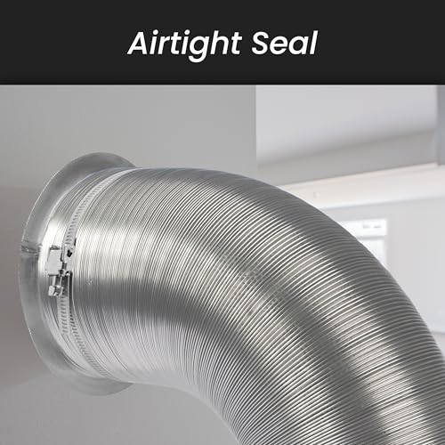 Repa Market 4'' Inch Metal Duct Connector Flange - Air Tight Vent Duct Collar - for Connecting Exhaust, Intake Flex and Straight Ducting - Heating, Cooling Universal HVAC Adapter - Home, Commercial - Image 3