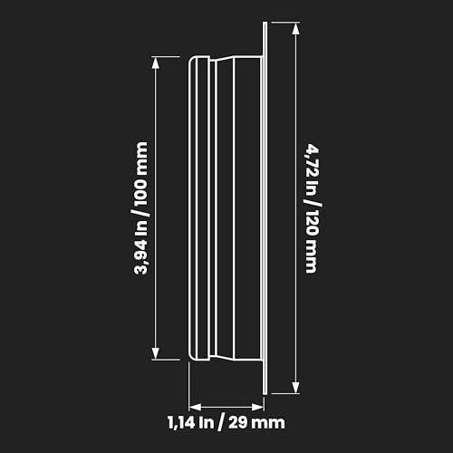 Repa Market 4'' Inch Metal Duct Connector Flange - Air Tight Vent Duct Collar - for Connecting Exhaust, Intake Flex and Straight Ducting - Heating, Cooling Universal HVAC Adapter - Home, Commercial - Image 2