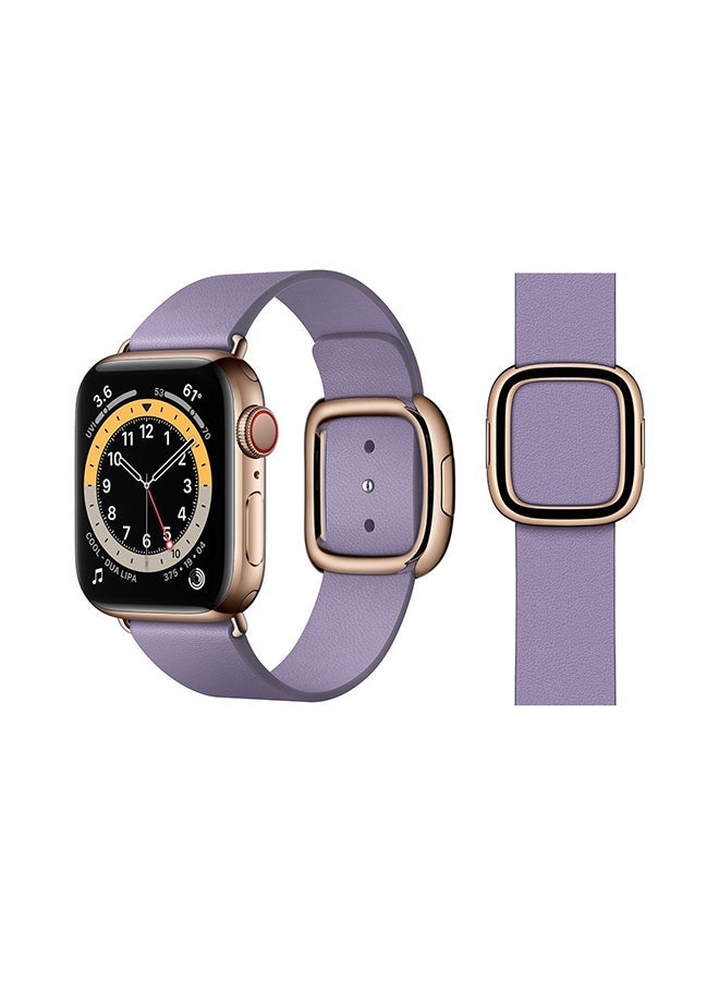 إسكدنيا Leather Replacement Band For Apple Watch Series 6/SE/5/4/3/2/1 Lilac