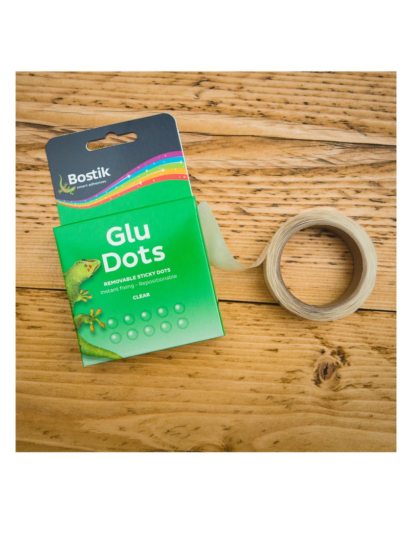 Bostik Glu Dots on a Roll - Removable, Double Sided Glue Dots, For Instant Fixing & Crafts, Easy to Use, No Mess, Clear, x200 Glu Dots  - Image 3