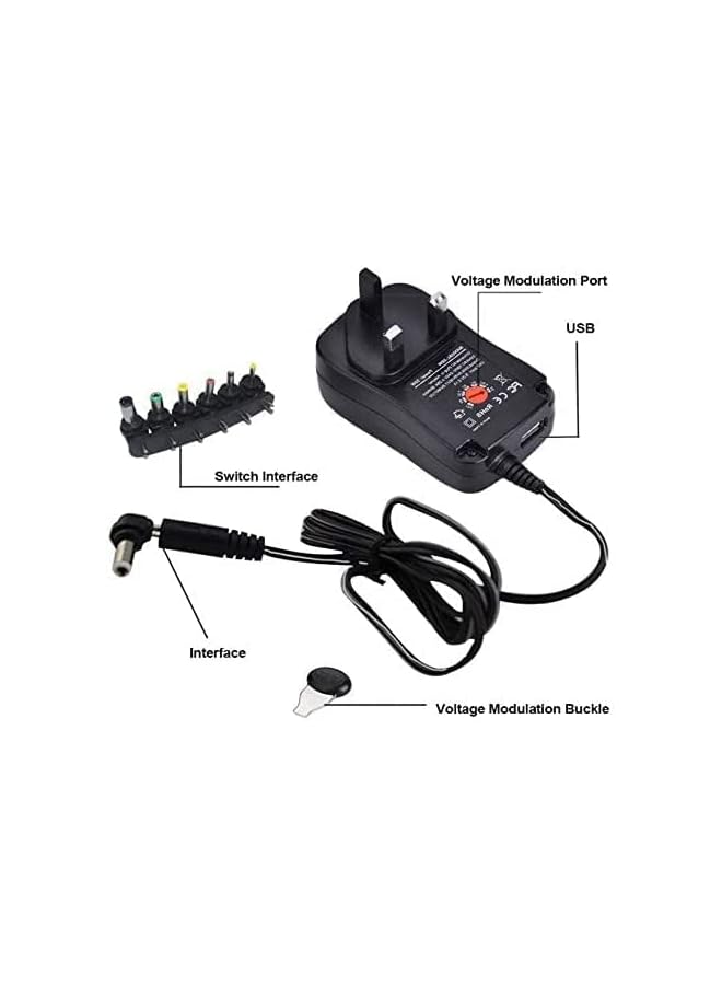 PROMASS All-in-One Power Supply: 30W Universal AC/DC Adapter with 6 Tips for UK Electronics - Image 3
