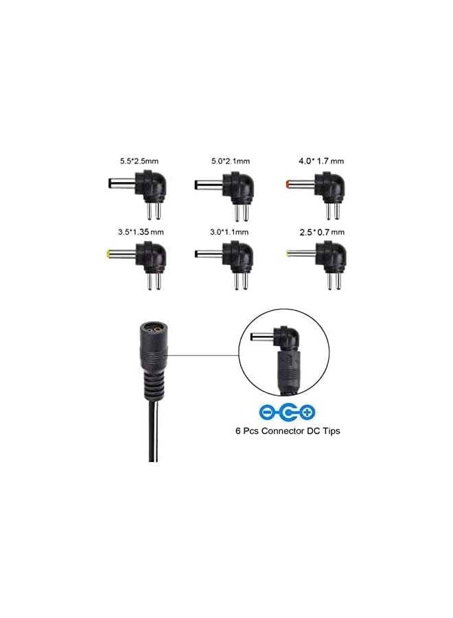 PROMASS All-in-One Power Supply: 30W Universal AC/DC Adapter with 6 Tips for UK Electronics - Image 2