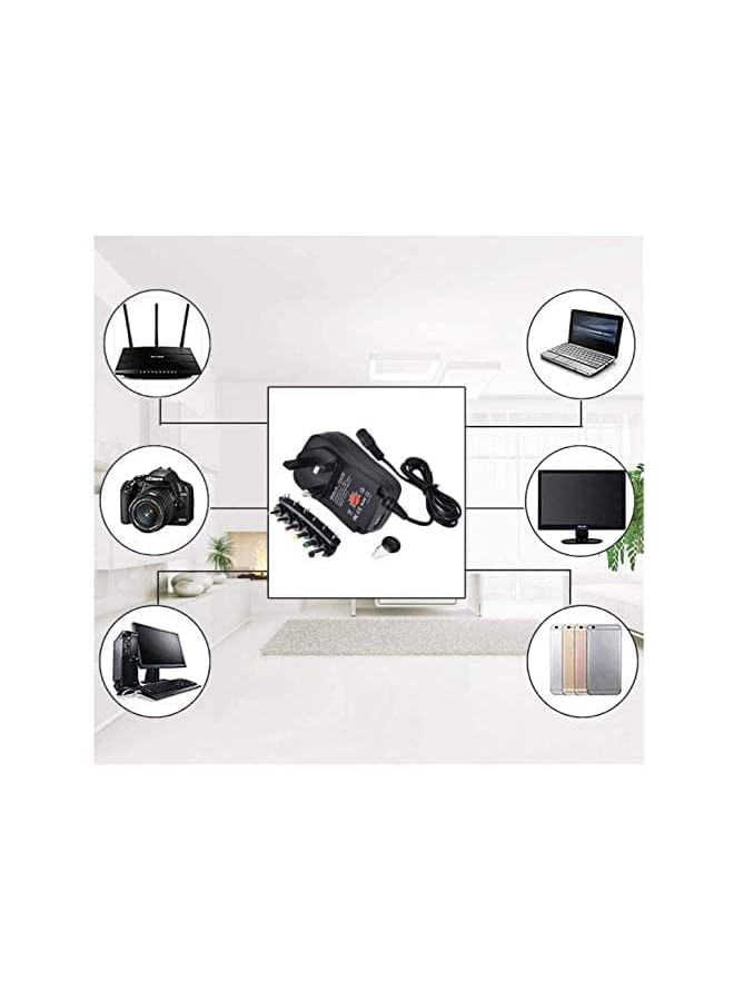 PROMASS All-in-One Power Supply: 30W Universal AC/DC Adapter with 6 Tips for UK Electronics - Image 5