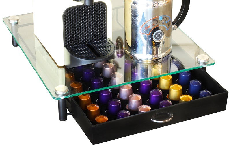 Deco Brothers DecoBrothers Tempered Glass Coffee Pod Drawer Compatible with Nespresso Original Line, 42 Capsules - Image 2