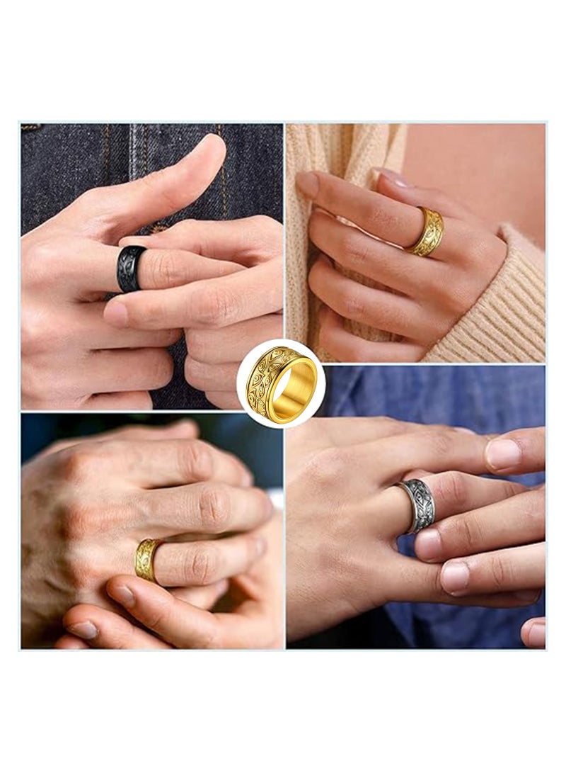 Eye of God Ring for Men Women, Stainless Steel/18K Gold Plated Spinner Band Rings Personalized Custom, Evil Eye Rings for Women Lucky Statement Ring Eye of God Rings For Men Engagement