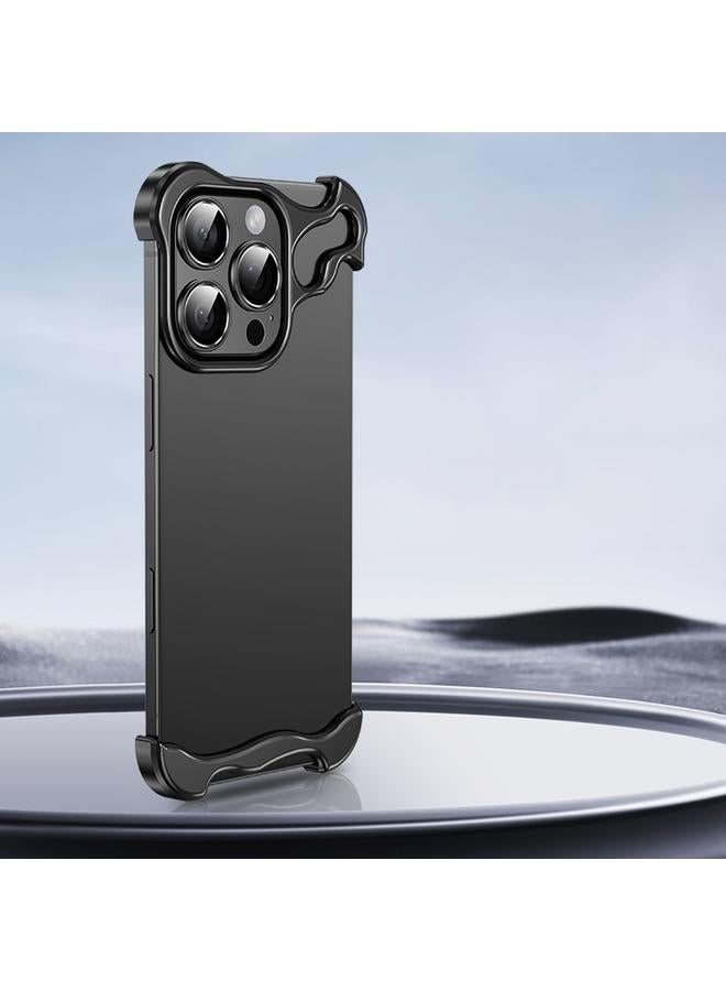 اس-توب جراب لهاتف iPhone 16 Pro بدون إطار معدني مع وسادة زاوية مع فيلم عدسة - Image 1