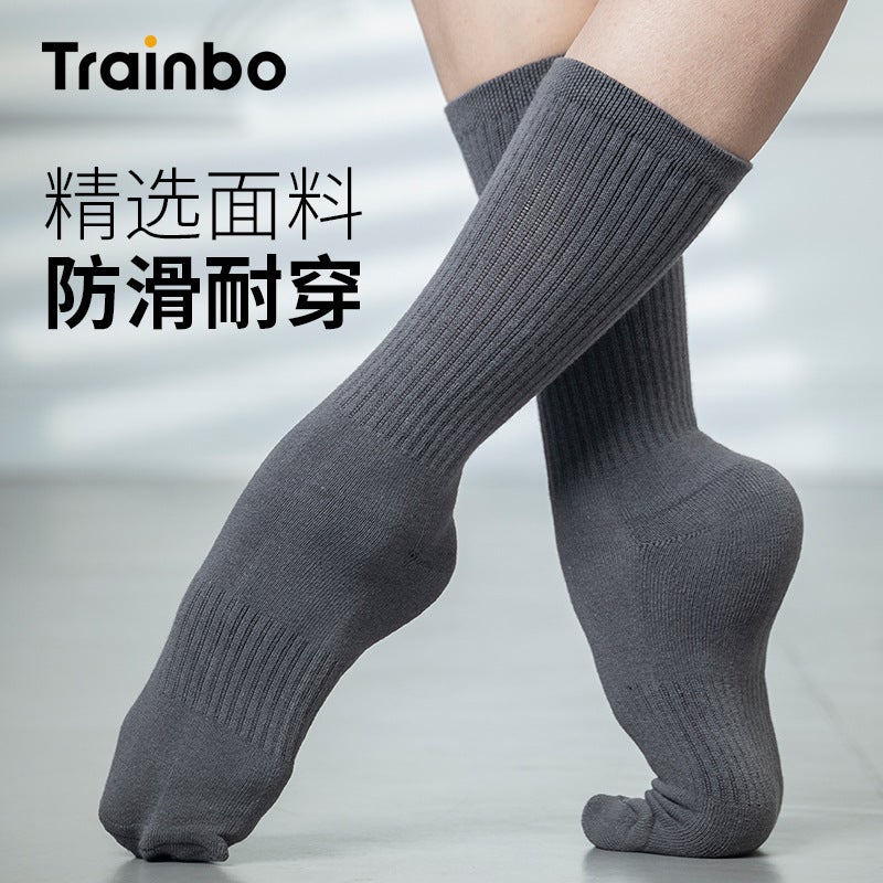 Trainbo Modern Dance Socks Dance Classical Dance Non-Slip Practice Socks Cotton Long Tube Men'S And Women'S Thickened Ballet Socks - Image 3