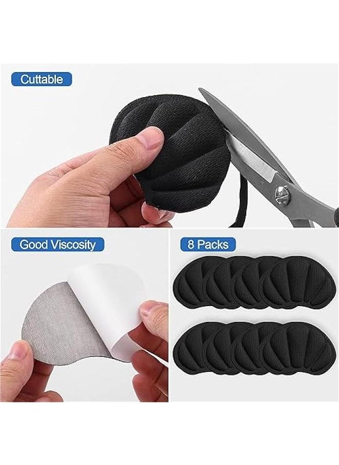 8 Back of Heel Cushion InsertsMesh Heel Cushion PadsReusable Heel Guards Liners，Shellshaped heel Pads