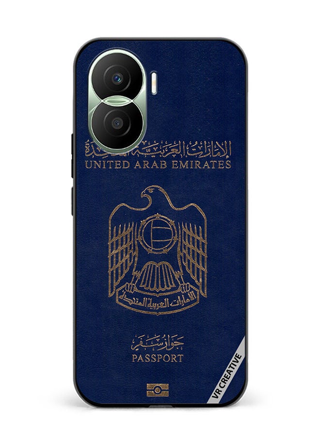 VR CREATIVE Protective Case Cover For Honor Play7T Pro Uae Passport Design Multicolour - Image 1