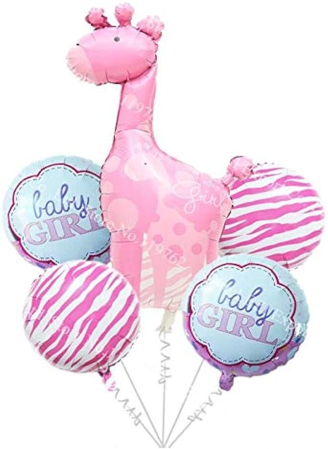 Salux - Safari Girl - It's a GIRL PINK Foil Balloons - Salux Collection - Image 1
