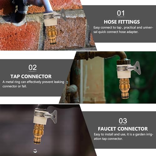 Gozaqe Universal Tap Connector,2 in 1 Faucet Connecter Adapter,Alloy Material Pipe Connector for Tap 3/4 & 1/2 Inch,Quick Connection to Car Wash Spray Gun,Garden Water Hose Accessories for Gardening, Kicthen - Image 4
