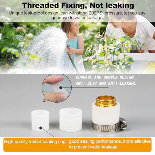 Gozaqe Universal Tap Connector,2 in 1 Faucet Connecter Adapter,Alloy Material Pipe Connector for Tap 3/4 & 1/2 Inch,Quick Connection to Car Wash Spray Gun,Garden Water Hose Accessories for Gardening, Kicthen - Image 5