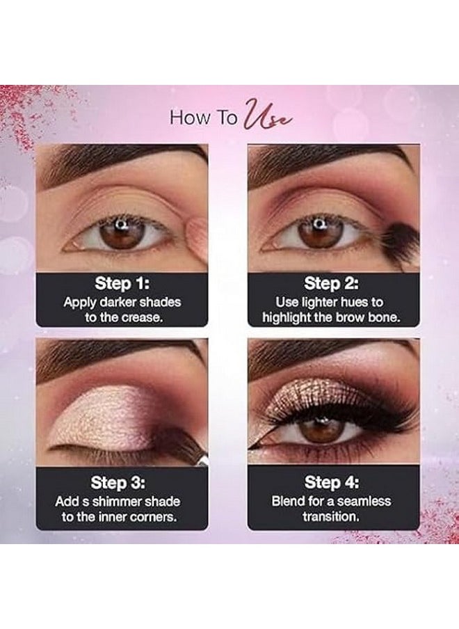 SKINPLUS Ultimate 16 Colors Eyeshadow Palette Long Wearing And Easily Blendable Eye Makeup Palette Matte, Shimmery And Metallic Finish - Girl & Women [ Dark B]  - Image 5