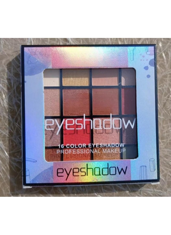 SKINPLUS Ultimate 16 Colors Eyeshadow Palette Long Wearing And Easily Blendable Eye Makeup Palette Matte, Shimmery And Metallic Finish - Girl & Women [ Dark B]  - Image 2