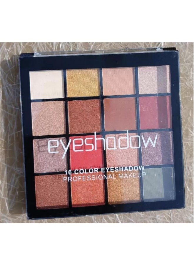 SKINPLUS Ultimate 16 Colors Eyeshadow Palette Long Wearing And Easily Blendable Eye Makeup Palette Matte, Shimmery And Metallic Finish - Girl & Women [ Dark B]  - Image 3