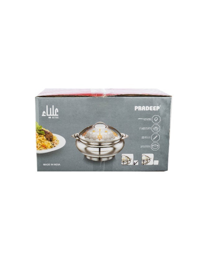 السيف  حافظة طعام من الستانلس استيل العالي الجودة مع نقش و زخرفة باللون الذهبي الجميل السعة 2.2 لتر - Image 4