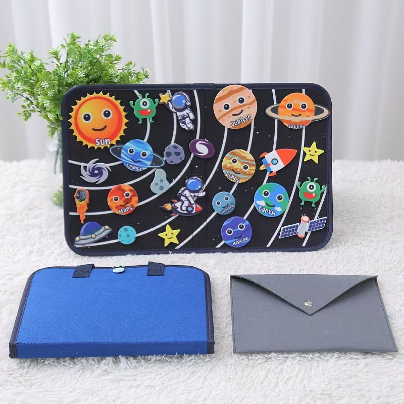 Story Board Set Portable Felt Learning Board Children'S Montessori Story Dressing Board Felt Busy Board - Image 5