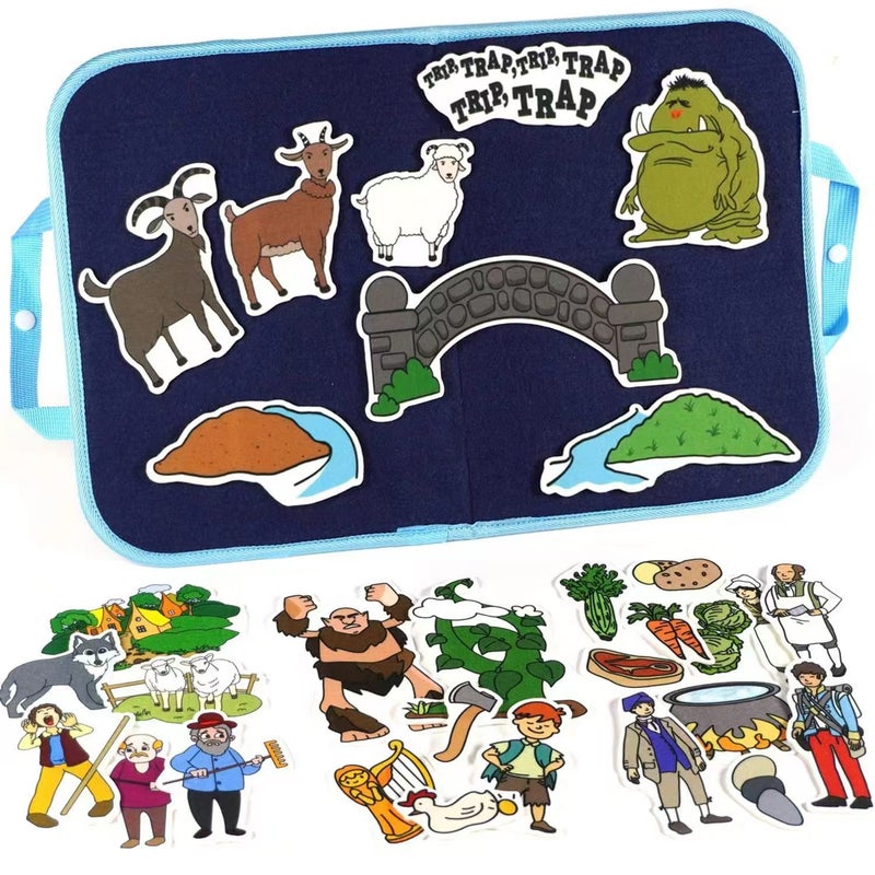 Story Board Set Portable Felt Learning Board Children'S Montessori Story Dressing Board Felt Busy Board - Image 1