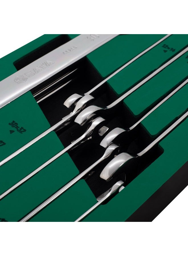 SATA ST09904-02 10-Piece Metric Open End and Combination Ratcheting Wrench Tray Set - Image 3