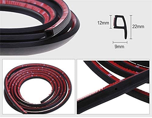 Automaze Car Window, Door Rubber Beading Seals for Dust, Water, Sound Protection with Adhesive Tape (P Type 4 Meters) - Image 2
